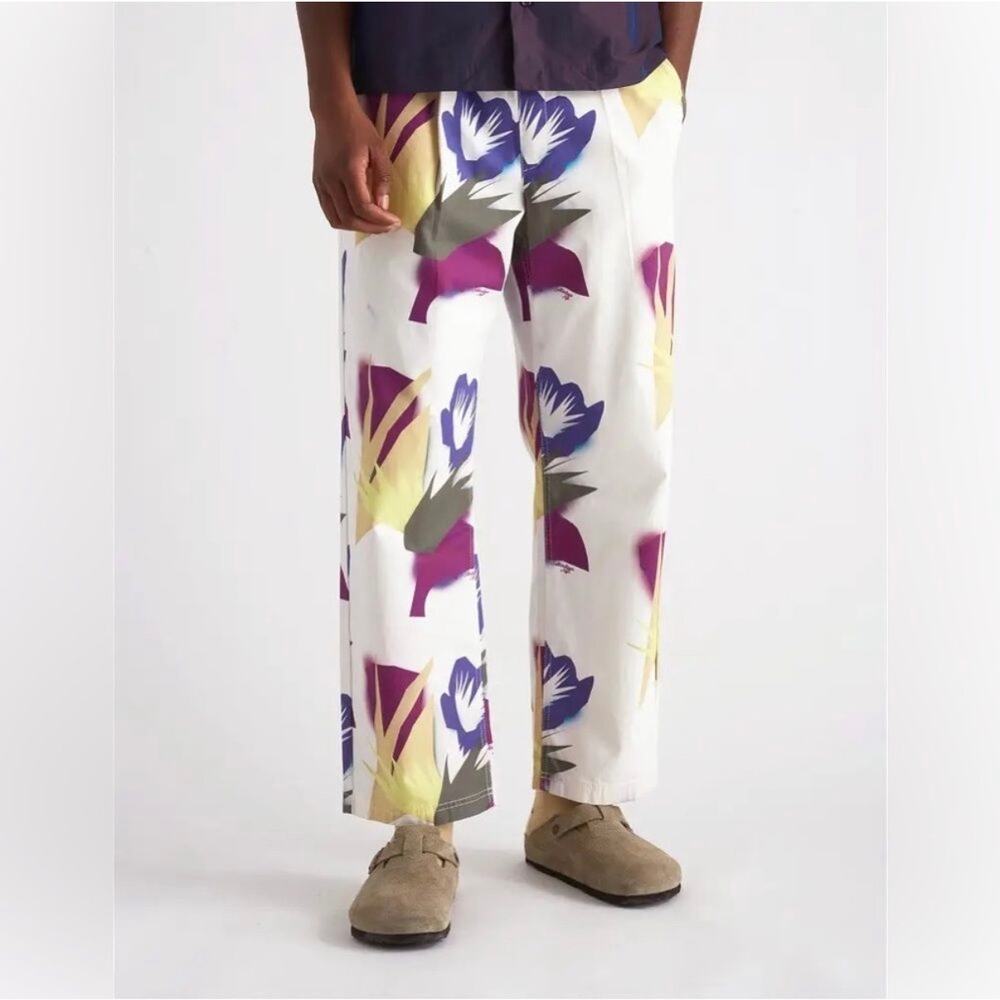 NWT Saturdays NYC Jungle Floral Printed George Trouser Men’s Medium Ivory Cream